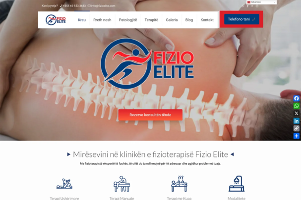 fizioelite-website-krijim-website-per-sherbime-fizioterapi-tirane