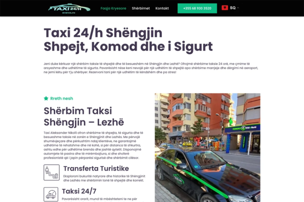 taxi-shengjin-website-krijim-website